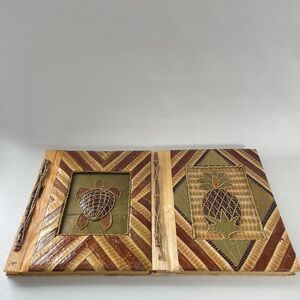 Kauai 10 Page Album 80 4x6 Photographs Green Leaf Turtle Pineapple Handmade FLAW